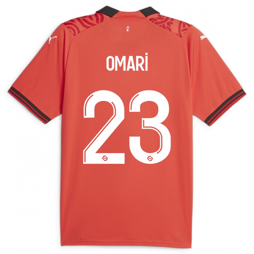Dame Warmed Omari #23 Rød Hjemmetrøye Drakt Trøye 2023/24 Skjorter T-Skjorte