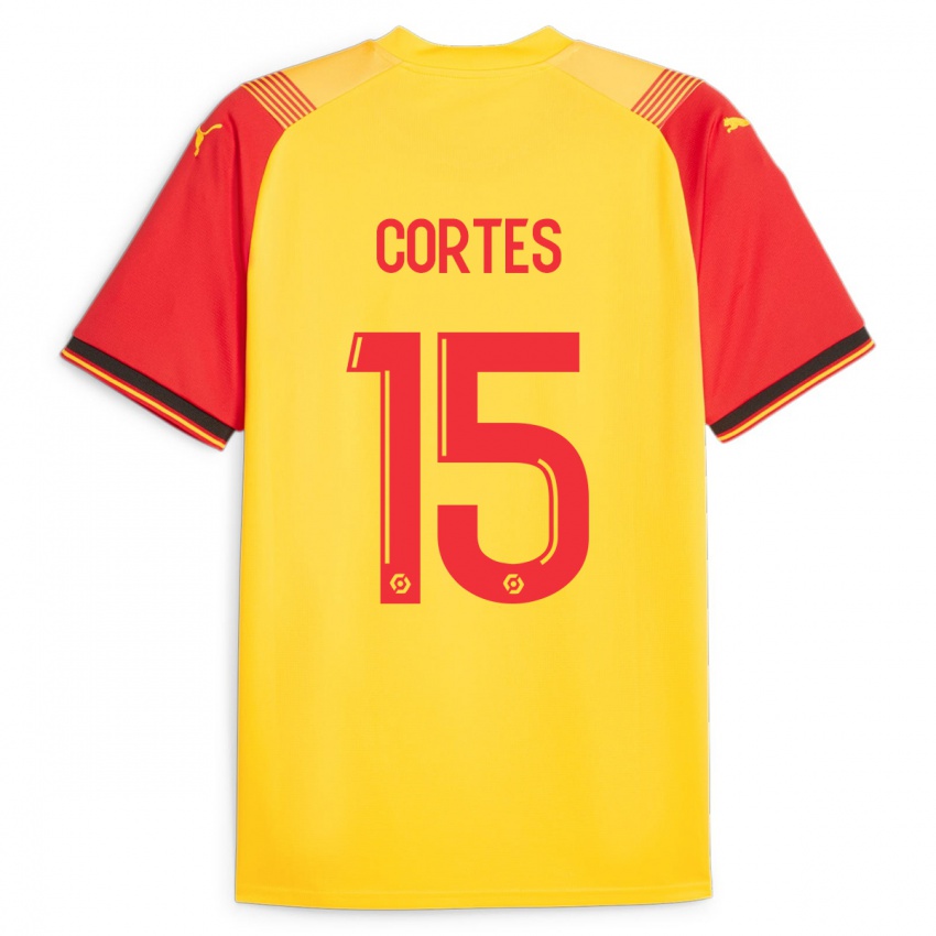 Dame Óscar Cortés #15 Gul Hjemmetrøye Drakt Trøye 2023/24 Skjorter T-Skjorte