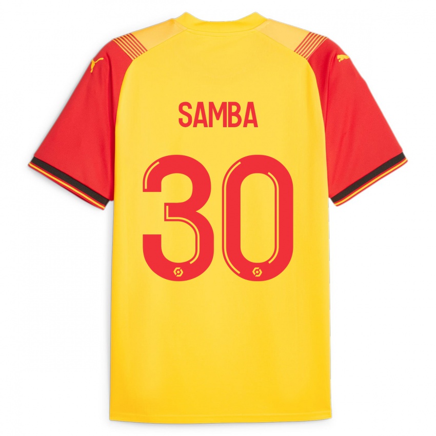 Dame Brice Samba #30 Gul Hjemmetrøye Drakt Trøye 2023/24 Skjorter T-Skjorte