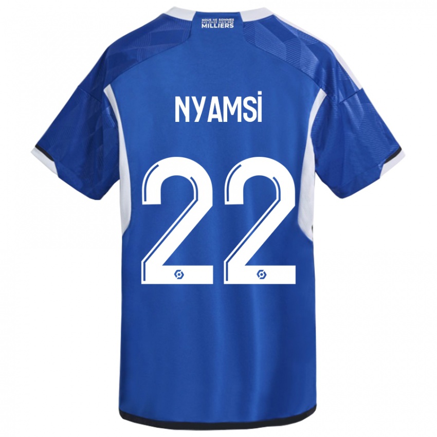 Dame Gerzino Nyamsi #22 Blå Hjemmetrøye Drakt Trøye 2023/24 Skjorter T-Skjorte