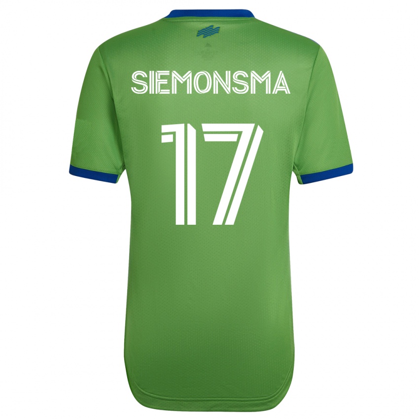 Dame Sianna Siemonsma #17 Grønn Hjemmetrøye Drakt Trøye 2023/24 Skjorter T-Skjorte