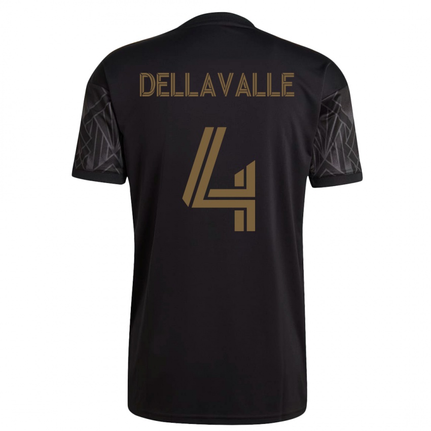 Dame Lorenzo Dellavalle #4 Svart Hjemmetrøye Drakt Trøye 2023/24 Skjorter T-Skjorte