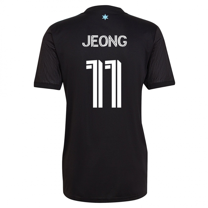 Dame Sang-Bin Jeong #11 Svart Hjemmetrøye Drakt Trøye 2023/24 Skjorter T-Skjorte