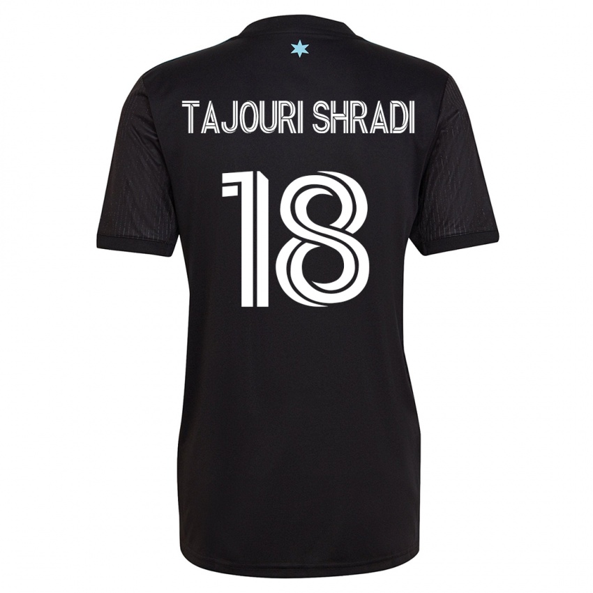 Dame Ismael Tajouri-Shradi #18 Svart Hjemmetrøye Drakt Trøye 2023/24 Skjorter T-Skjorte