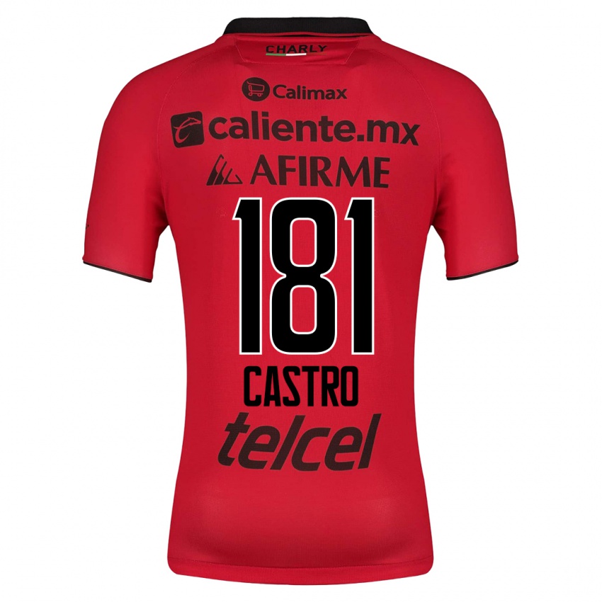 Dame José Castro #181 Rød Hjemmetrøye Drakt Trøye 2023/24 Skjorter T-Skjorte