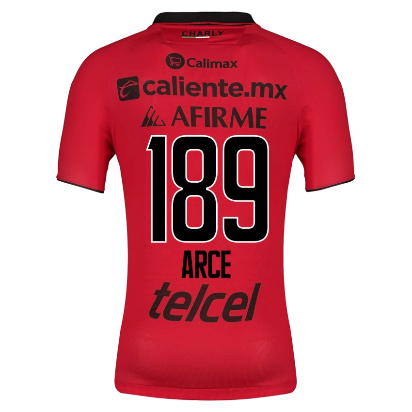 Dame Diego Arce #189 Rød Hjemmetrøye Drakt Trøye 2023/24 Skjorter T-Skjorte