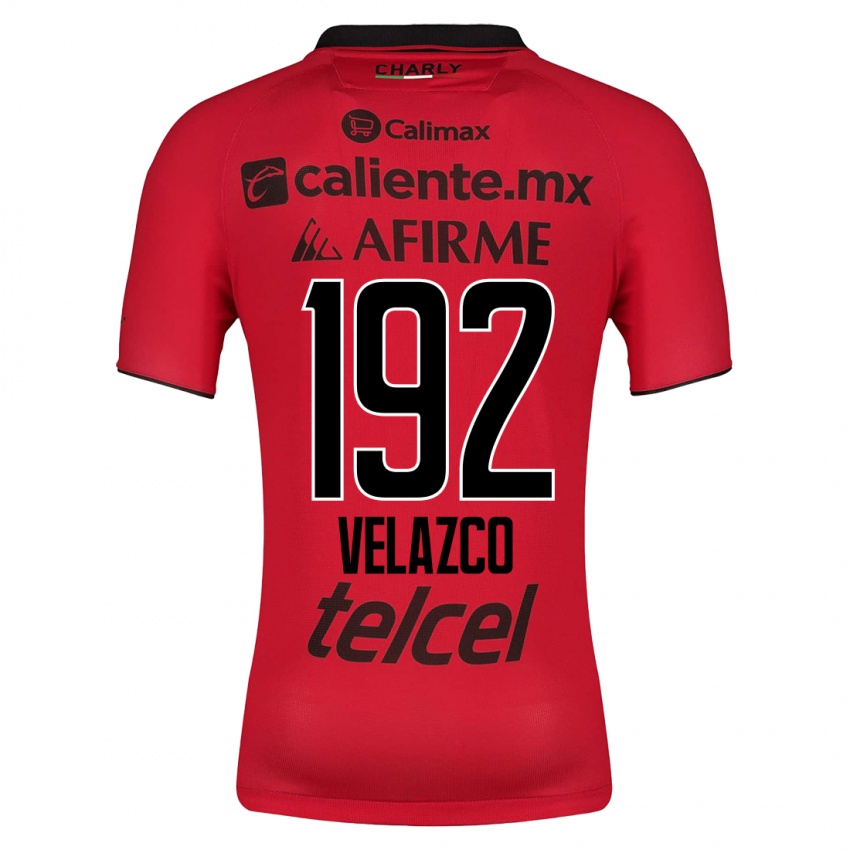 Dame Emiliano Velazco #192 Rød Hjemmetrøye Drakt Trøye 2023/24 Skjorter T-Skjorte