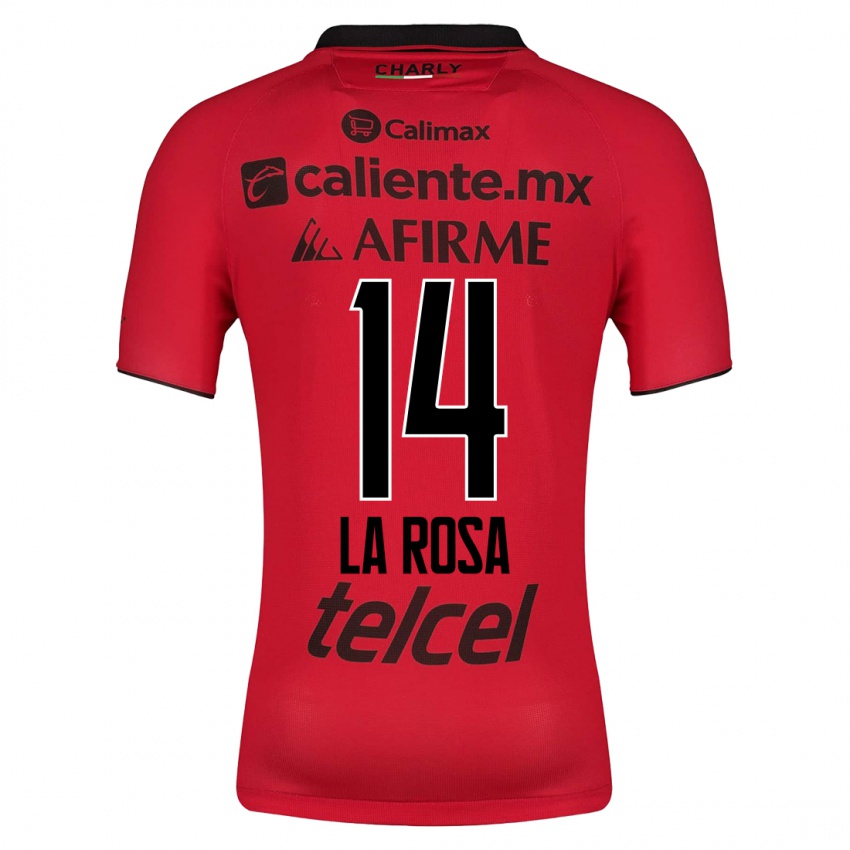 Dame Joselyn De La Rosa #14 Rød Hjemmetrøye Drakt Trøye 2023/24 Skjorter T-Skjorte