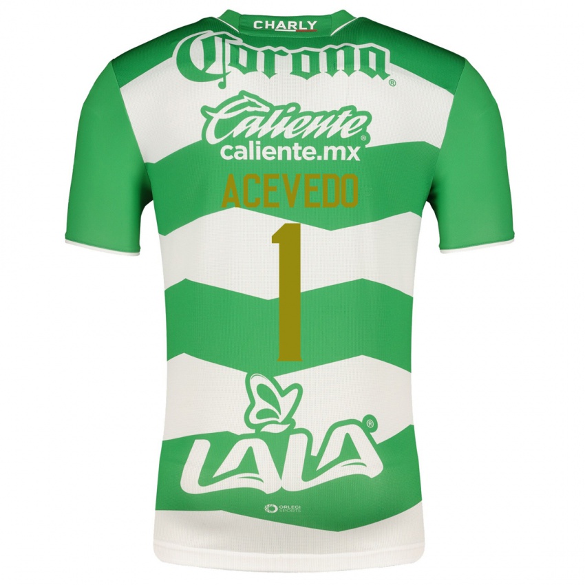 Dame Carlos Acevedo #1 Grønn Hjemmetrøye Drakt Trøye 2023/24 Skjorter T-Skjorte