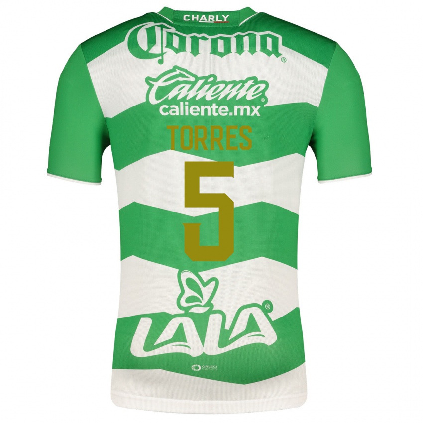 Dame Felix Torres #5 Grønn Hjemmetrøye Drakt Trøye 2023/24 Skjorter T-Skjorte