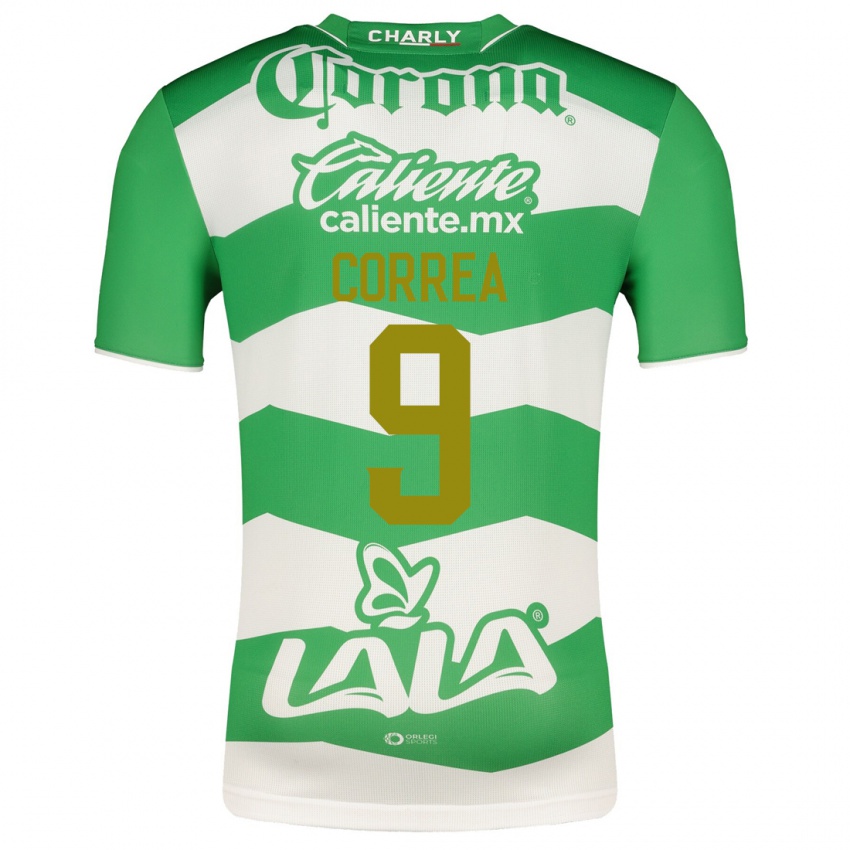 Dame Javier Correa #9 Grønn Hjemmetrøye Drakt Trøye 2023/24 Skjorter T-Skjorte