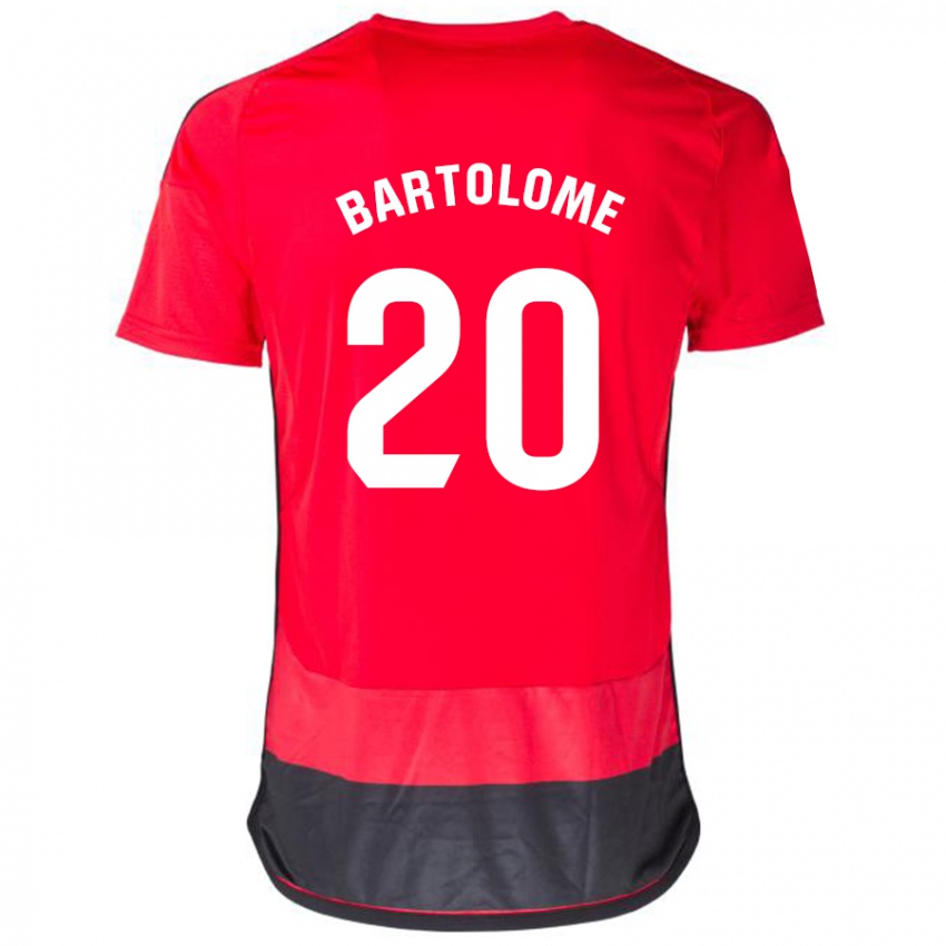 Dame Diego Bartolomé #20 Rød Svart Hjemmetrøye Drakt Trøye 2023/24 Skjorter T-Skjorte