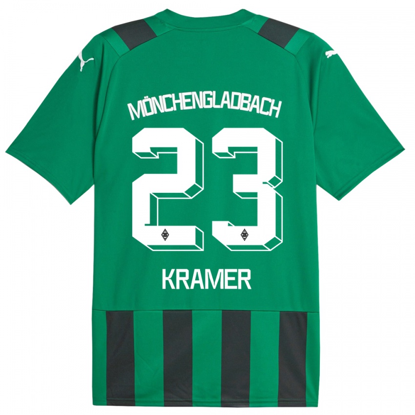 Dame Christoph Kramer #23 Svart Grønn Bortetrøye Drakt Trøye 2023/24 Skjorter T-Skjorte