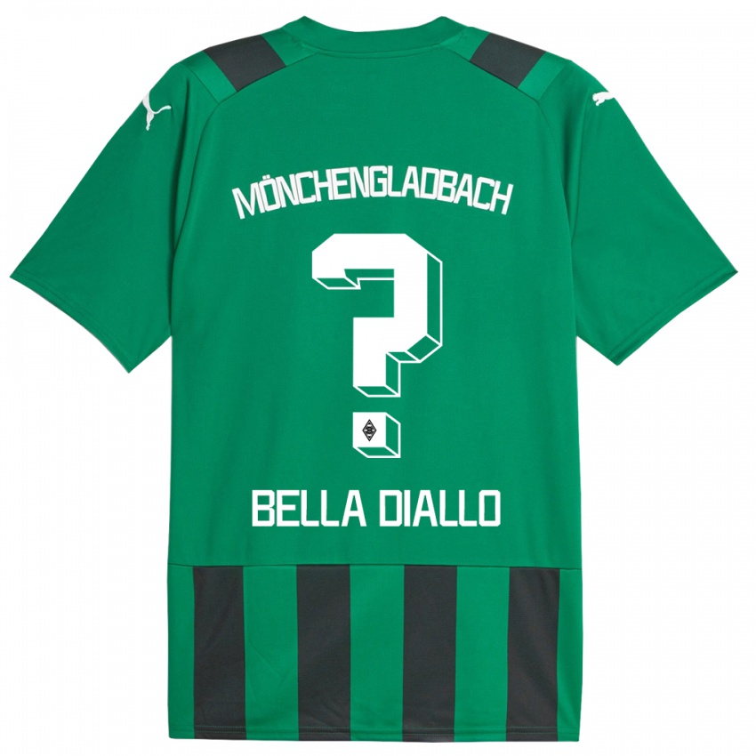 Dame Oumar Bella Diallo #0 Svart Grønn Bortetrøye Drakt Trøye 2023/24 Skjorter T-Skjorte