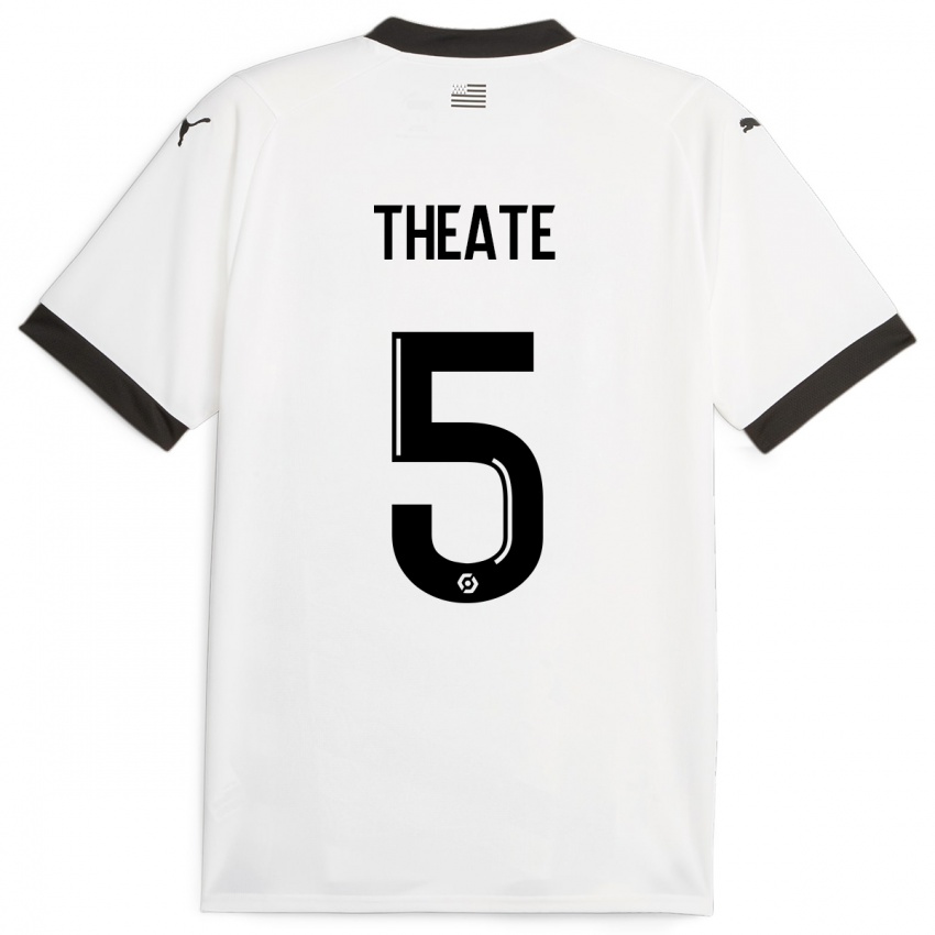 Dame Arthur Theate #5 Hvit Bortetrøye Drakt Trøye 2023/24 Skjorter T-Skjorte