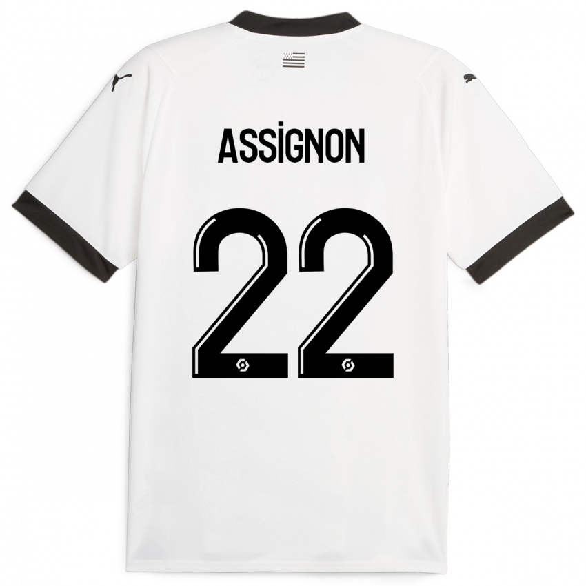 Dame Lorenz Assignon #22 Hvit Bortetrøye Drakt Trøye 2023/24 Skjorter T-Skjorte