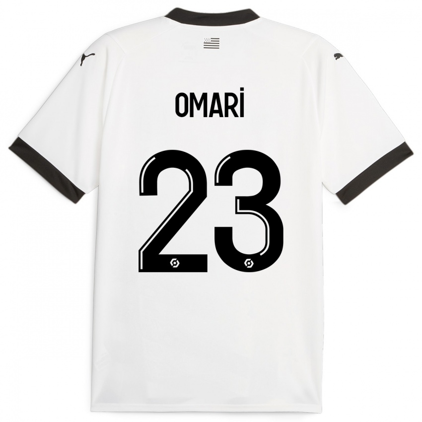 Dame Warmed Omari #23 Hvit Bortetrøye Drakt Trøye 2023/24 Skjorter T-Skjorte