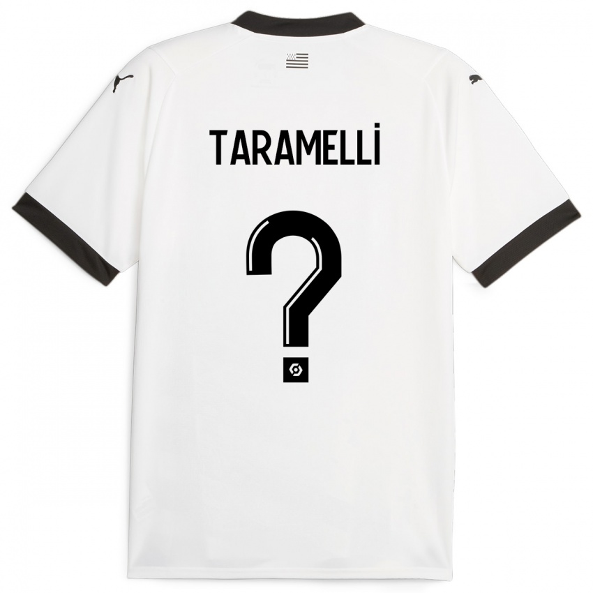 Dame Valentin Taramelli #0 Hvit Bortetrøye Drakt Trøye 2023/24 Skjorter T-Skjorte