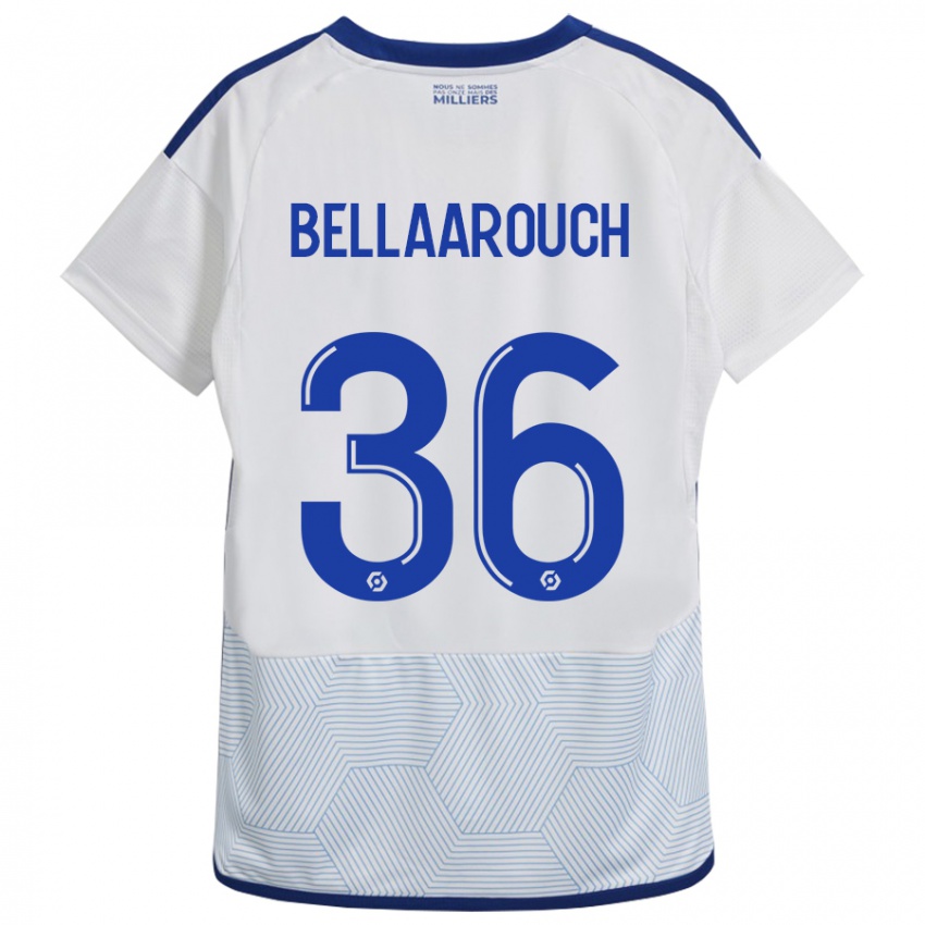 Dame Alaa Bellaarouch #36 Hvit Bortetrøye Drakt Trøye 2023/24 Skjorter T-Skjorte