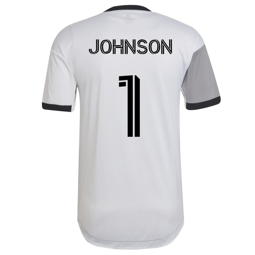 Dame Sean Johnson #1 Hvit Bortetrøye Drakt Trøye 2023/24 Skjorter T-Skjorte