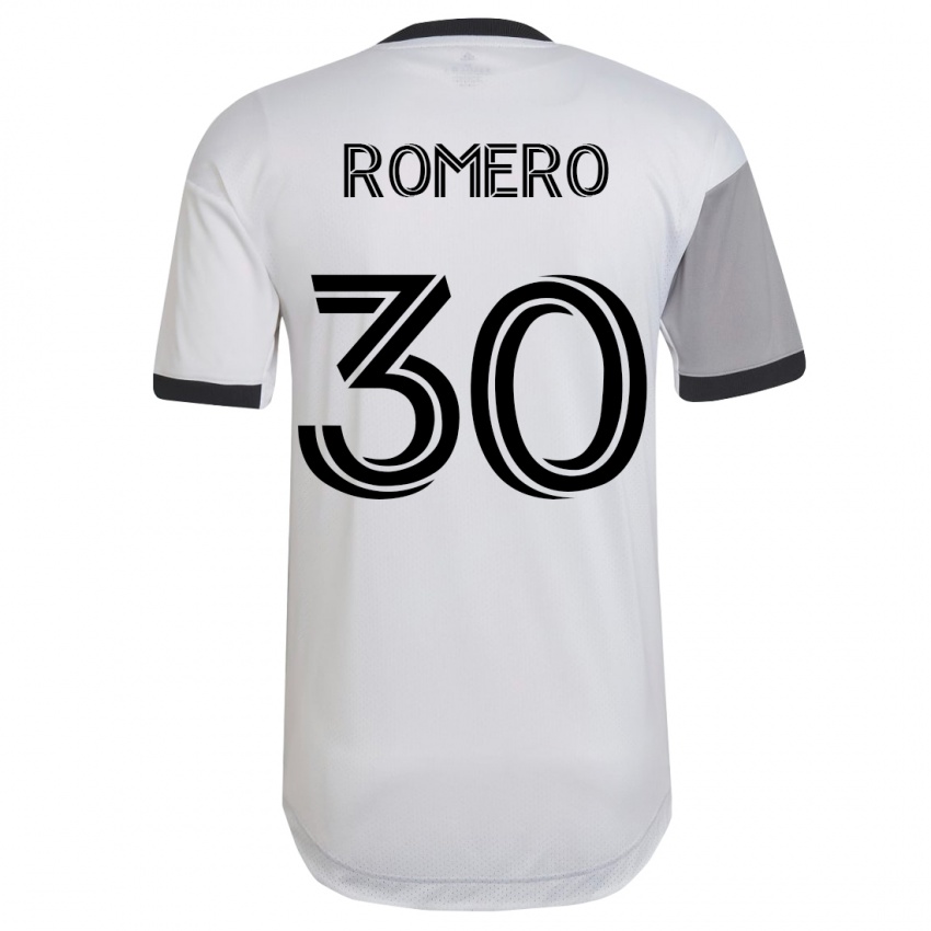 Dame Tomás Romero #30 Hvit Bortetrøye Drakt Trøye 2023/24 Skjorter T-Skjorte