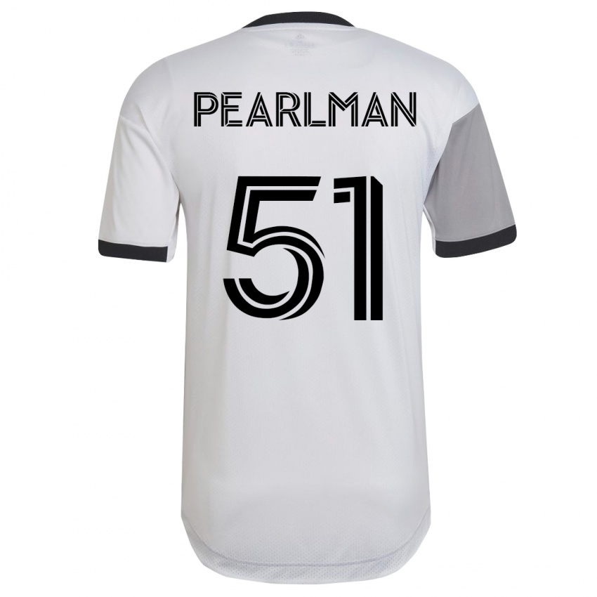 Dame Adam Pearlman #51 Hvit Bortetrøye Drakt Trøye 2023/24 Skjorter T-Skjorte