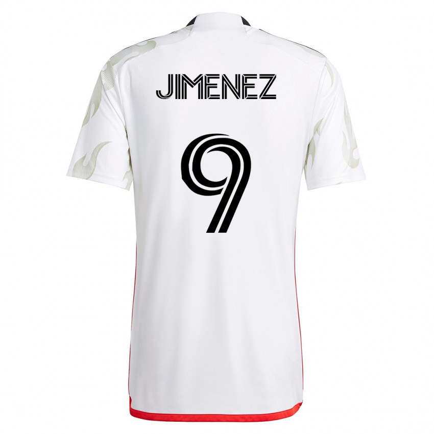 Dame Jesús Jiménez #9 Hvit Bortetrøye Drakt Trøye 2023/24 Skjorter T-Skjorte