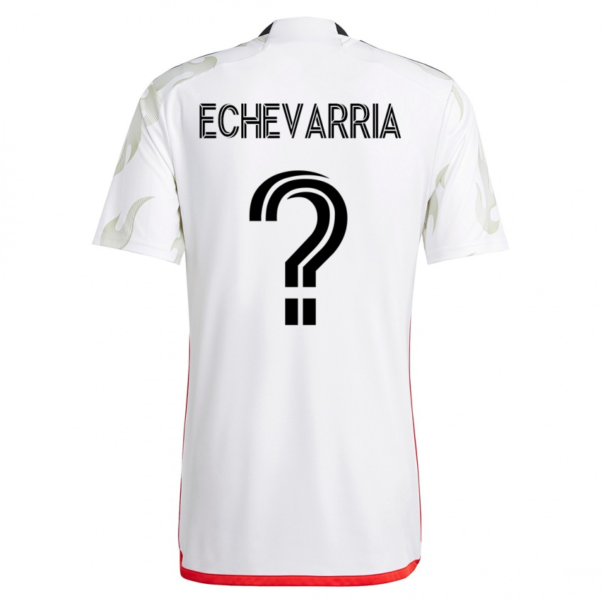 Dame Diego Echevarria #0 Hvit Bortetrøye Drakt Trøye 2023/24 Skjorter T-Skjorte