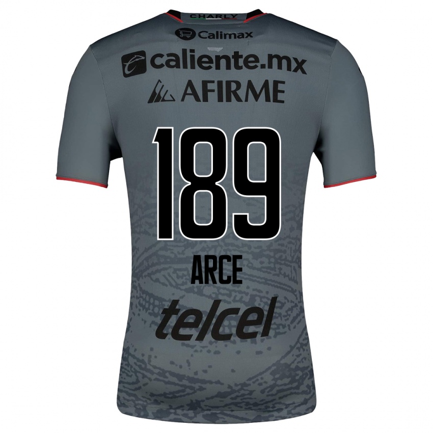 Dame Diego Arce #189 Grå Bortetrøye Drakt Trøye 2023/24 Skjorter T-Skjorte