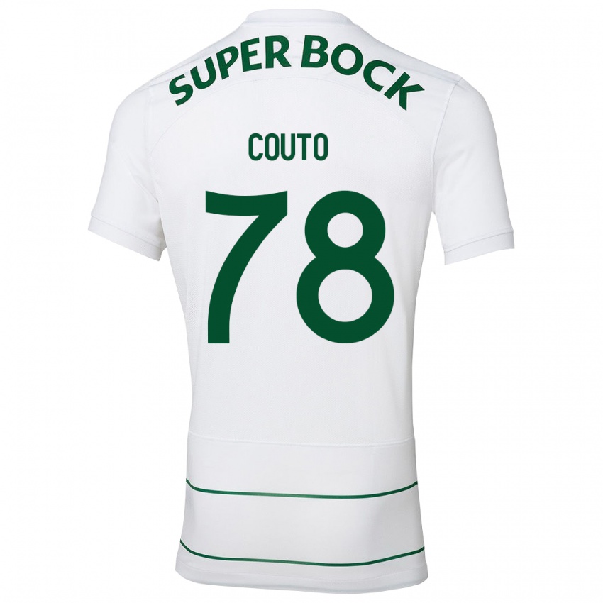 Dame Mauro Couto #78 Hvit Bortetrøye Drakt Trøye 2023/24 Skjorter T-Skjorte