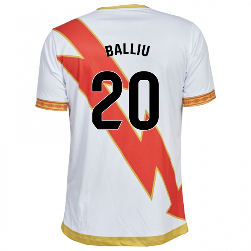 Barn Iván Balliu #20 Hvit Hjemmetrøye Drakt Trøye 2023/24 Skjorter T-Skjorte