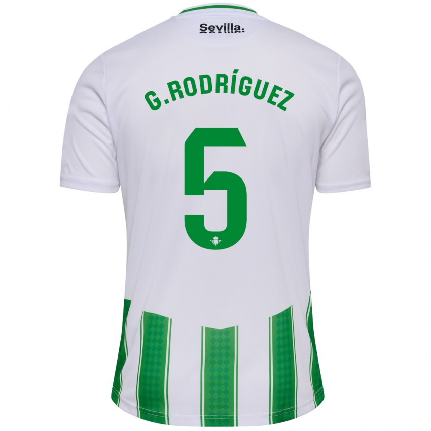 Barn Guido Rodríguez #5 Hvit Hjemmetrøye Drakt Trøye 2023/24 Skjorter T-Skjorte