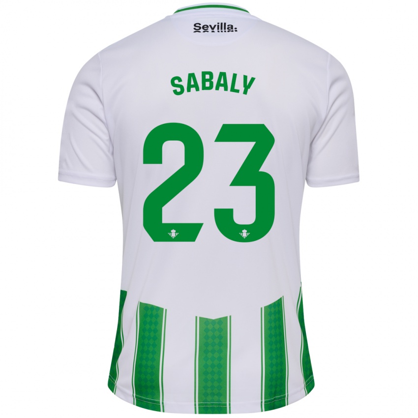 Barn Youssouf Sabaly #23 Hvit Hjemmetrøye Drakt Trøye 2023/24 Skjorter T-Skjorte