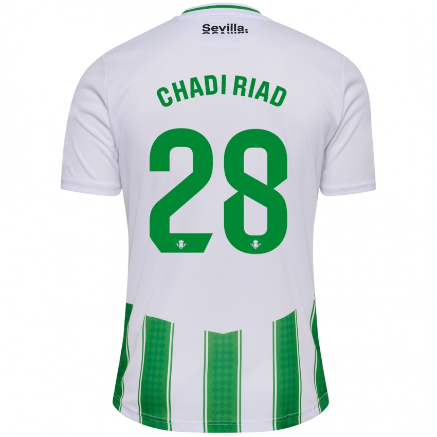 Barn Chadi Riad #28 Hvit Hjemmetrøye Drakt Trøye 2023/24 Skjorter T-Skjorte