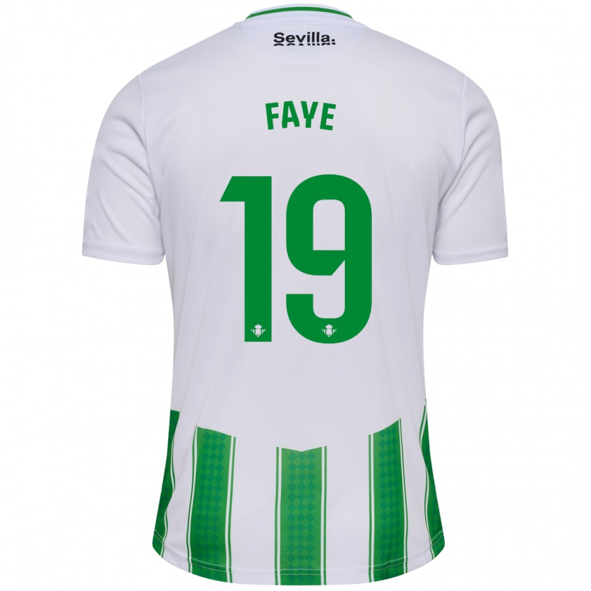 Barn Souleymane Faye #19 Hvit Hjemmetrøye Drakt Trøye 2023/24 Skjorter T-Skjorte
