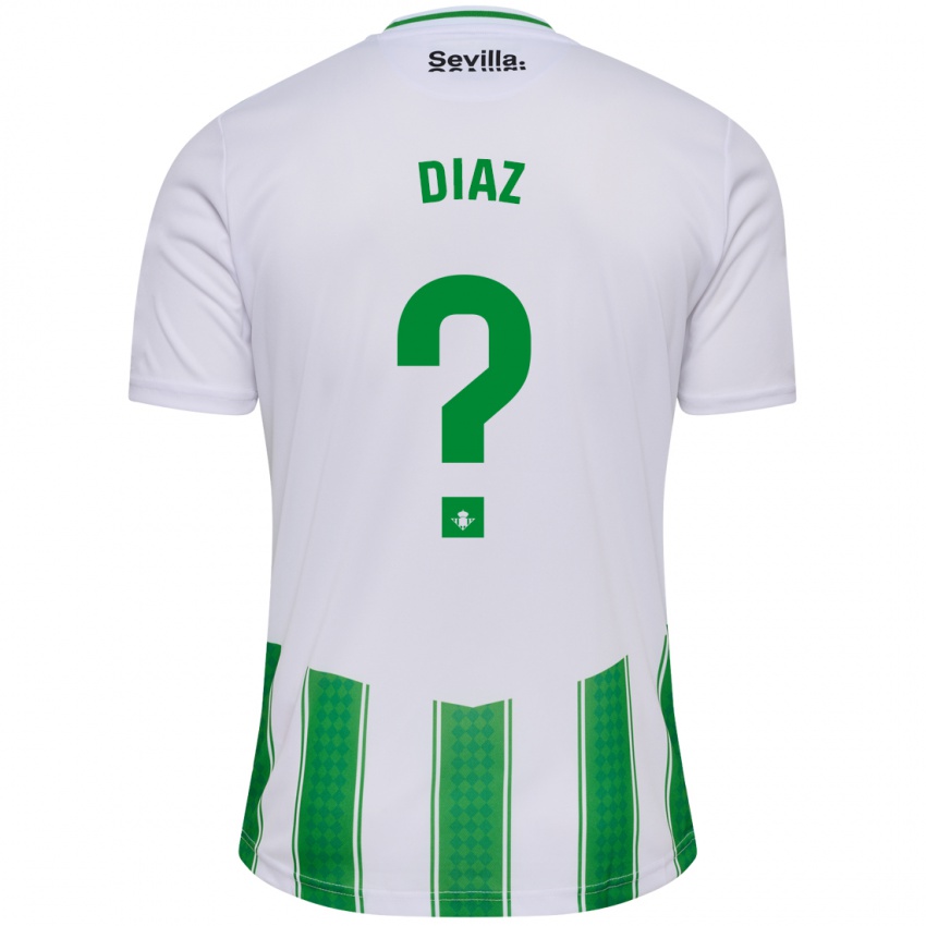 Barn Ismael Díaz #0 Hvit Hjemmetrøye Drakt Trøye 2023/24 Skjorter T-Skjorte