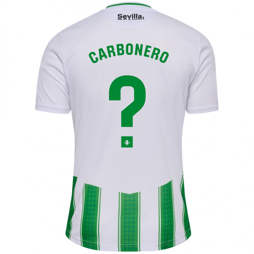 Barn Marco Carbonero #0 Hvit Hjemmetrøye Drakt Trøye 2023/24 Skjorter T-Skjorte