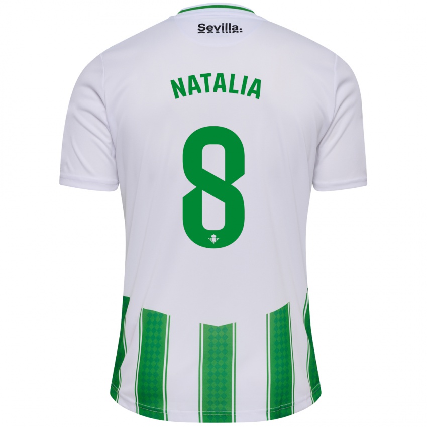 Barn Natalia Montilla Martinez #8 Hvit Hjemmetrøye Drakt Trøye 2023/24 Skjorter T-Skjorte