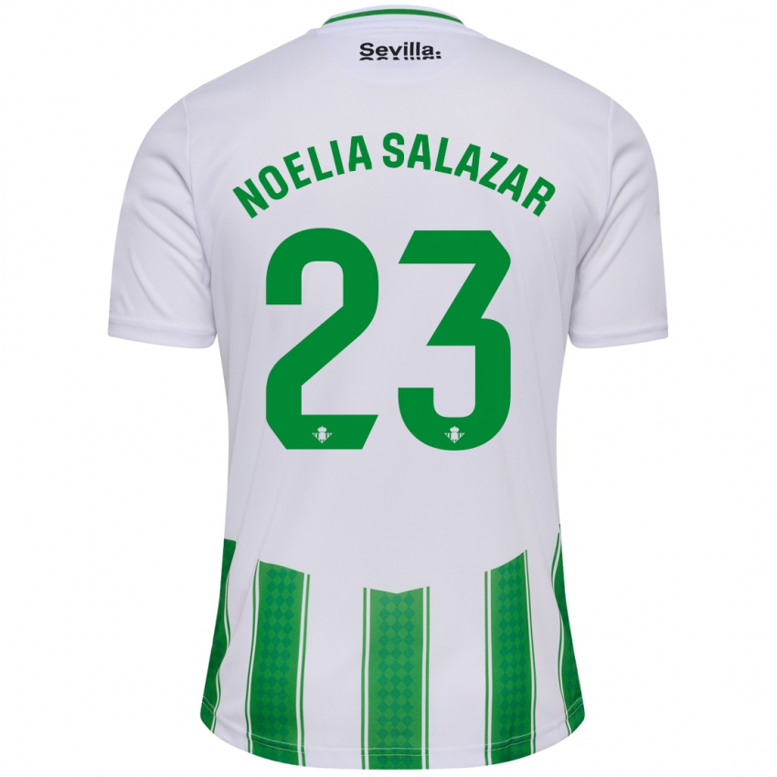 Barn Noelia Salazar #23 Hvit Hjemmetrøye Drakt Trøye 2023/24 Skjorter T-Skjorte
