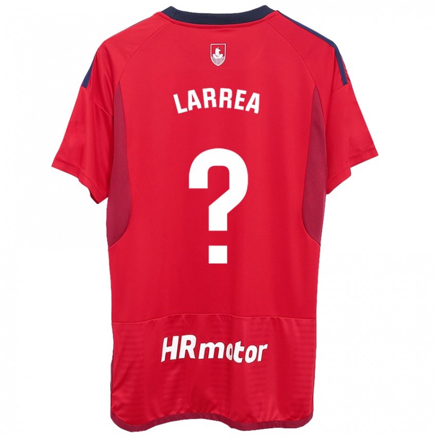 Barn Unai Larrea #0 Rød Hjemmetrøye Drakt Trøye 2023/24 Skjorter T-Skjorte