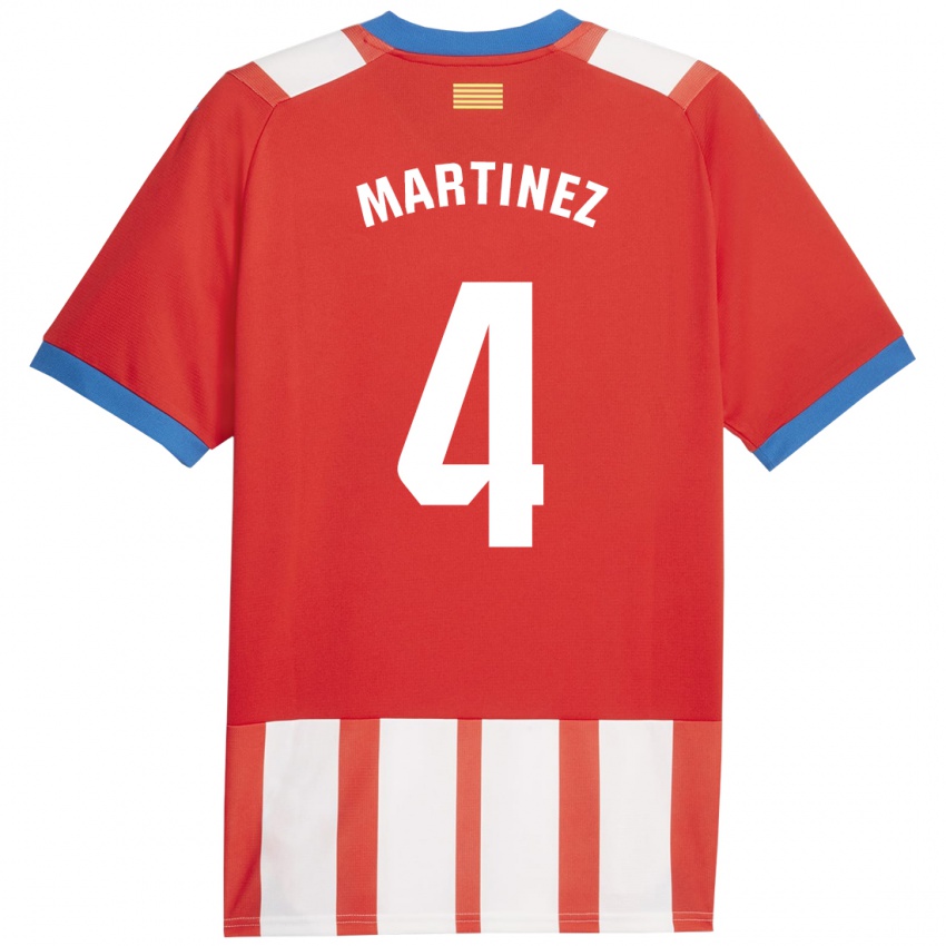 Barn Arnau Martínez #4 Rød Hvit Hjemmetrøye Drakt Trøye 2023/24 Skjorter T-Skjorte