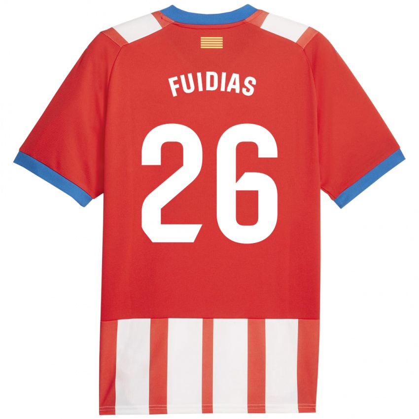 Barn Toni Fuidias #26 Rød Hvit Hjemmetrøye Drakt Trøye 2023/24 Skjorter T-Skjorte