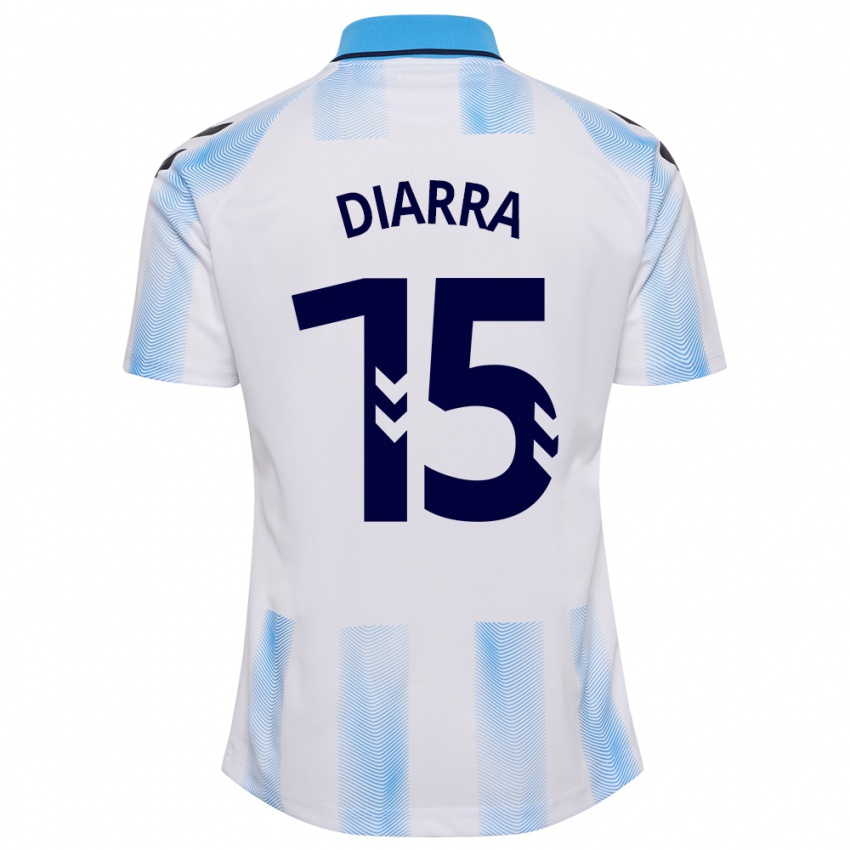 Barn Moussa Diarra #15 Hvit Blå Hjemmetrøye Drakt Trøye 2023/24 Skjorter T-Skjorte