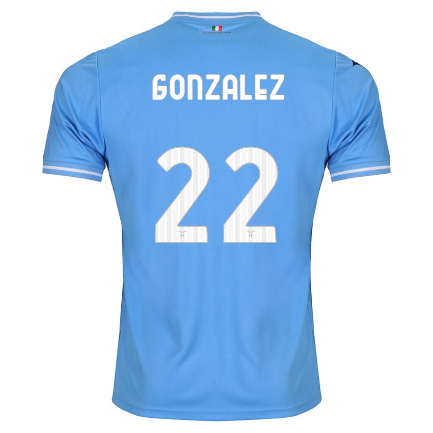Barn Diego González #22 Blå Hjemmetrøye Drakt Trøye 2023/24 Skjorter T-Skjorte