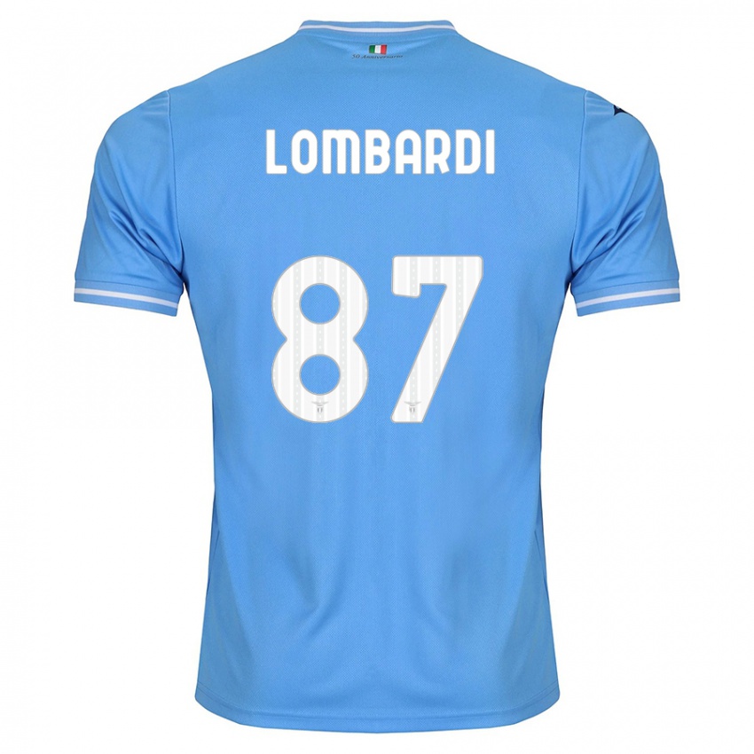 Barn Cristiano Lombardi #87 Blå Hjemmetrøye Drakt Trøye 2023/24 Skjorter T-Skjorte