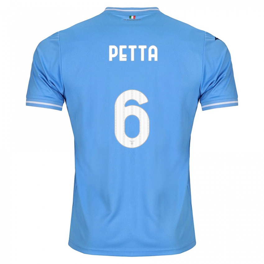 Barn Andrea Petta #6 Blå Hjemmetrøye Drakt Trøye 2023/24 Skjorter T-Skjorte