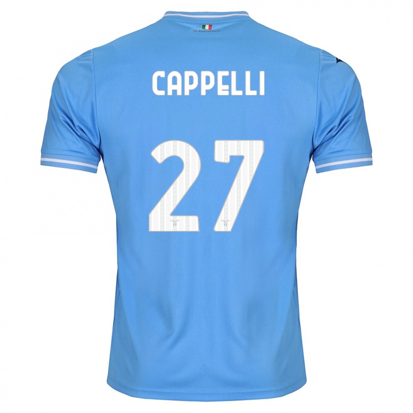 Barn Tommaso Cappelli #27 Blå Hjemmetrøye Drakt Trøye 2023/24 Skjorter T-Skjorte