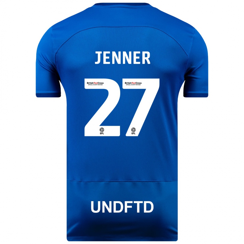 Barn Abbi Jenner #27 Blå Hjemmetrøye Drakt Trøye 2023/24 Skjorter T-Skjorte