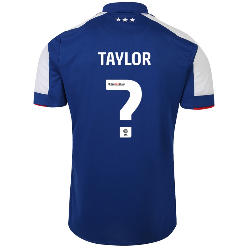 Barn Tom Taylor #0 Blå Hjemmetrøye Drakt Trøye 2023/24 Skjorter T-Skjorte