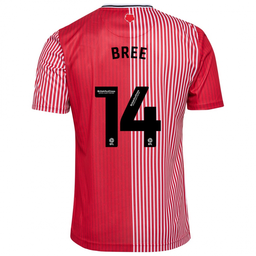 Barn James Bree #14 Rød Hjemmetrøye Drakt Trøye 2023/24 Skjorter T-Skjorte
